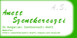 anett szentkereszti business card